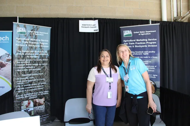 Jackie Crull and Mallory Wagoner work the exhibit booth for AMS Packers and Stockyards at the World Pork Expo. Leaders of the U.S. Department of Agriculture (USDA) in Iowa teamed up to highlight the ways that USDA is putting farmers and ranchers first at the World Pork Expo at the Iowa State Fairgro. Pre-show promotion for UK trade show exhibitors: a four-week email, LinkedIn and direct mail plan