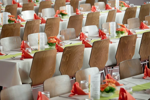 banquet, wedding, company, deco, room, meal, tables, chairs, setup, board, cover, celebration, banquet, banquet, banquet, banquet, banquet. Running trade show marketing operations without last minute chaos
