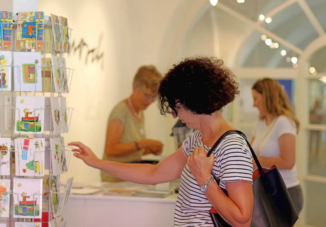 exhibition, visitors of the exhibition, postcards, post racks, cashbox, post ticket sales, sale, souvenir, vacations, letter mail, exhibition, exhibition, exhibition, exhibition, cashbox, cashbox, cashbox, cashbox, cashbox